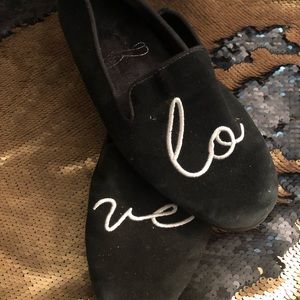 Black love loafers